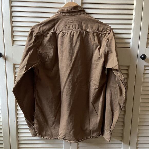 $165 Runabout Goods Guide Shirt Cotton Twill L/S Work Shirt Walnut Brown Size S - Picture 7 of 8